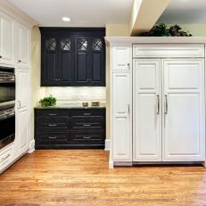 Black Butler Pantry Set Apart in Traditional Kitchen