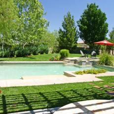 Landscaped Backyard Pool
