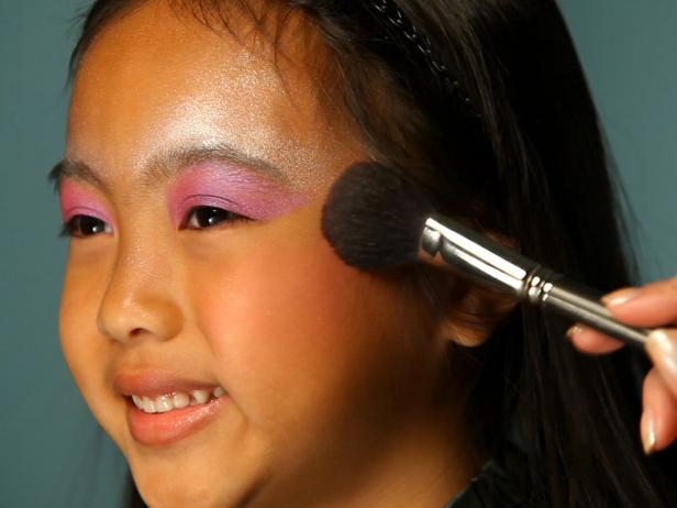 Applying Blush for Fairy Princess Makeup 
