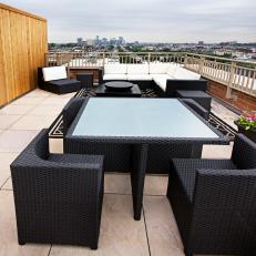 Rooftop Patio With Outdoor Living Room