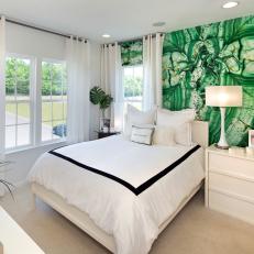 Photos Hgtv Captivating Emerald Green Accent Wall In Bedroom Black And White
