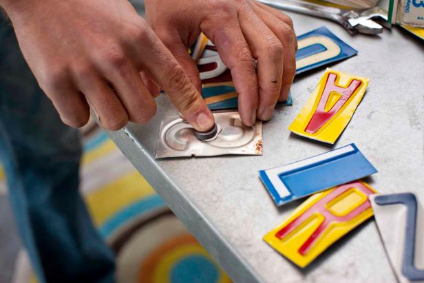 Place magnet directly onto bonding adhesive). You’re done. Allow at least four hours for the glue to dry before using your letter magnets.