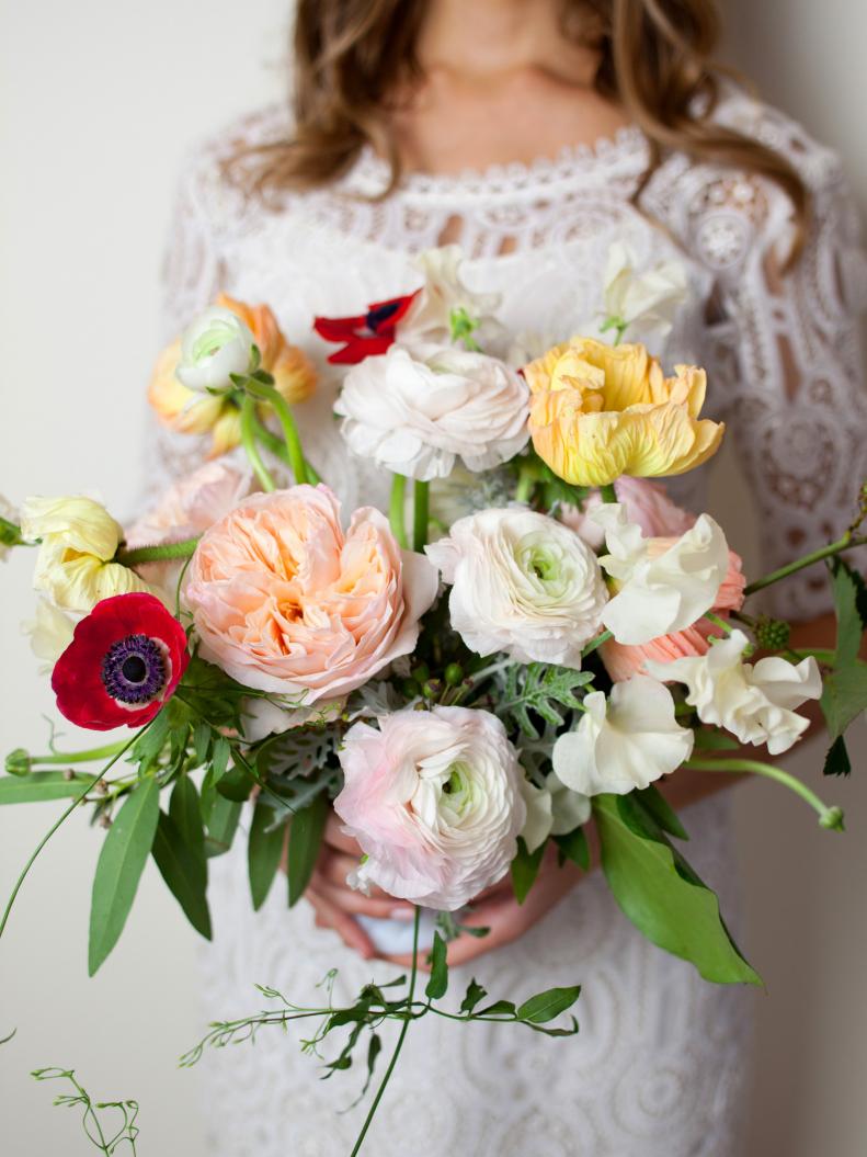 Loose Bouquet of Flowers With Minimal Greenery