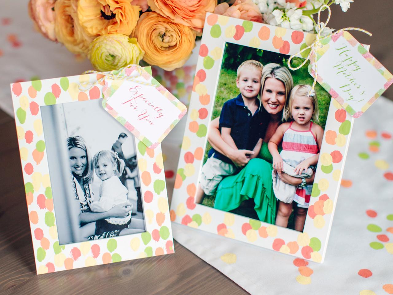 Mother's Day Kids' Craft Fingerprint Picture Frames DIY