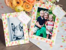 The kids will have a great time making these one-of-a-kind keepsake frames that Mom will love, especially when a favorite photo is included.