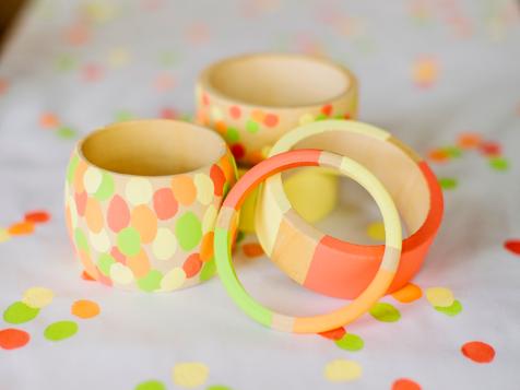 Mother's Day Kids' Craft: Hand-Painted Wooden Bracelets