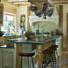 French Country Kitchen with Breakfast Bar
