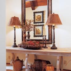 Country Foyer With Autumn Decor