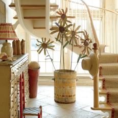 Coastal Foyer with Antique Accessories