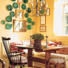 Yellow French Country Dining Room 