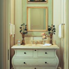Traditional Dresser Converted to Bathroom Vanity With Sink