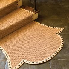 Sea Grass Carpet Runner on Industrial-Style Staircase