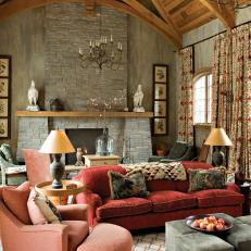Old World Living Room With Cozy Charm