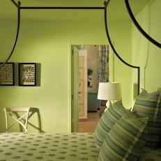 Chartreuse Tropical Bedroom 