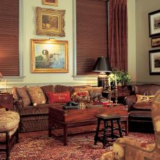 Traditional, Masculine Living Room 