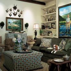 Eclectic Living Room is Cozy, Lived-In