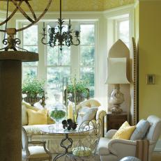 Sitting Room With Delicate Crown Molding