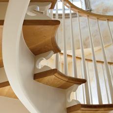 Wooden Spiral Staircase Detail