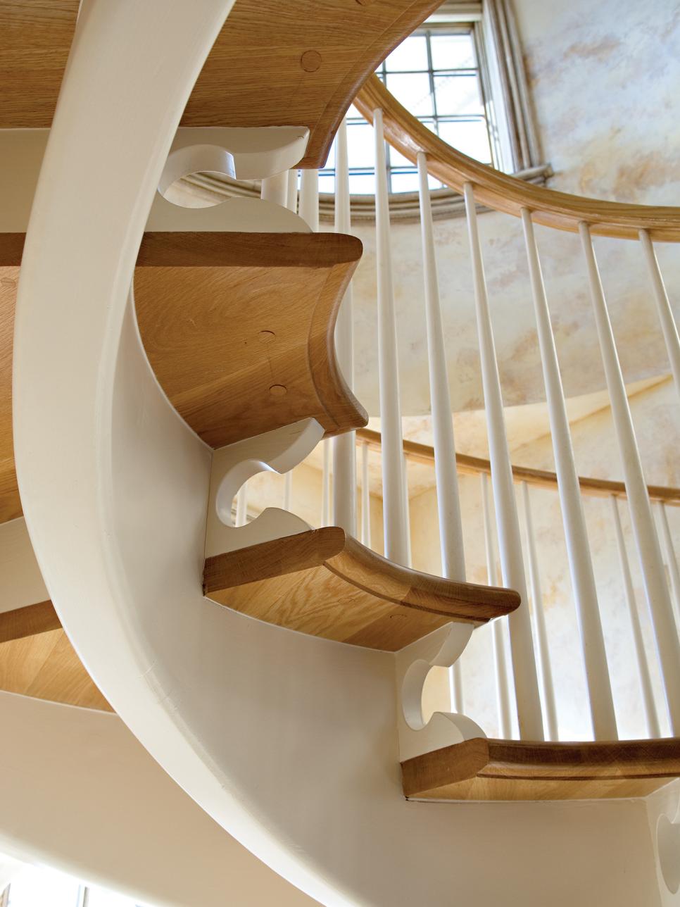 Wooden Spiral Staircase Detail HGTV