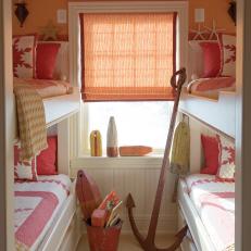 Red and Peach Kids Bedroom
