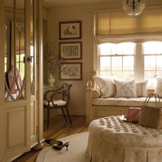 Colonial Dressing Room With Mirrored Armoire