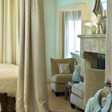 Luxurious Cream and Blue Master Bedroom