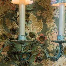 Sconce With Floral Lampshades