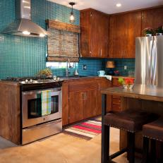 Blue Contemporary Kitchen