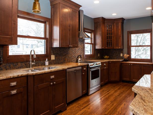 Spacious GrayBlue Transitional Kitchen HGTV