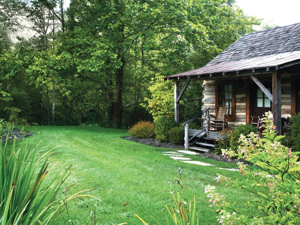 Log Cabin Landscaping