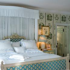 Elegant Bedroom With French Wallpaper 