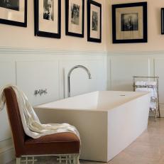 Contemporary Master Bathroom with Spa Tub