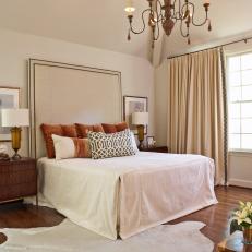 Cream and Neutral Bedroom With Upholstered Headboard