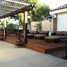 Asian Outdoor Lounge With Pergola 