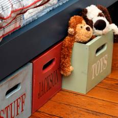 Boy's Room Under Bed Storage Boxes