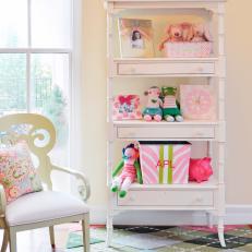 White Bookshelf in Kid's Room