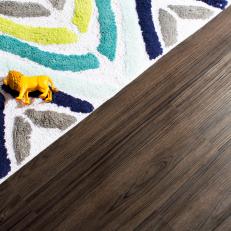 Vinyl Plank Floors in Contemporary Boy's Bathroom