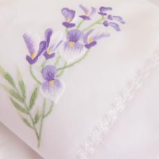 Embroidered Floral Boudoir Pillow