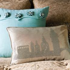Crystal Studded Throw Pillows