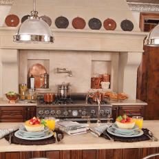 French Country Kitchen With Rustic Appeal and Copper