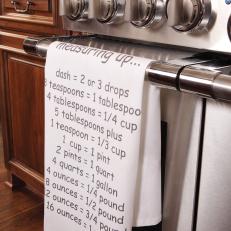 White Hand Towel With Kitchen Conversions