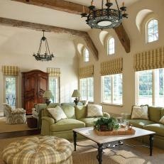 Rustic Great Room With Subtle Color Palette