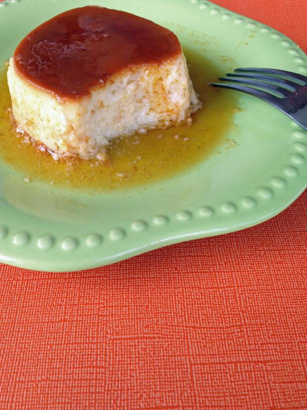 flan dessert on a plate