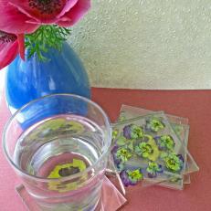 Pressed-Flower Coasters