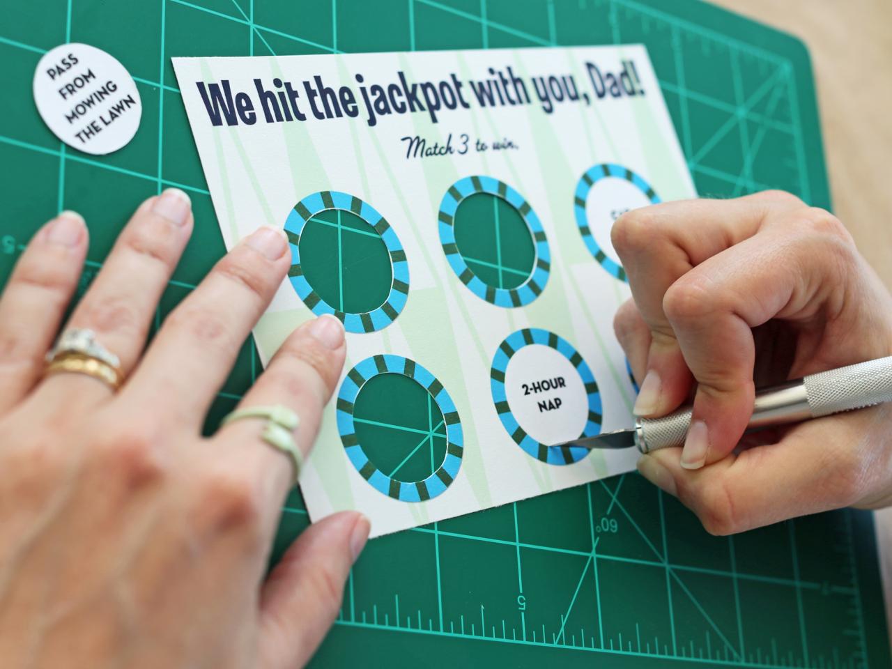 how to make a scratch-off card for father's day | hgtv