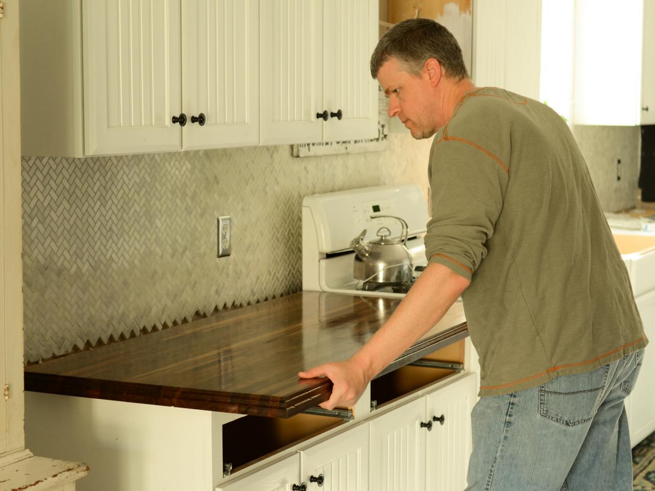 How a Couple Installed Butcher Block Counters on Their Own