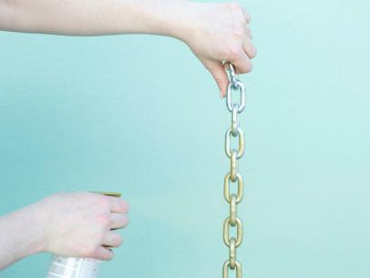 How to Make Gold Chain Curtain Tiebacks