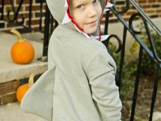 Child in Shark Halloween Costume