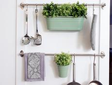 Kitchen Rods With Pots and Plants