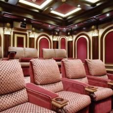 Stunning Theater Room With Acoustic Walls